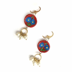 Aretes de barro pintado - 5 en internet