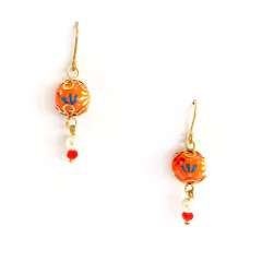 Aretes de cuentas pintadas - 9