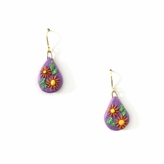 Aretes de barro pintado - 2