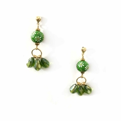 Aretes de cuentas pintadas - 4