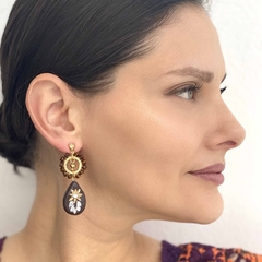 Aretes de barro pintado - 7 - comprar en línea
