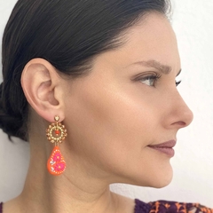 Aretes de barro pintado - 6 - comprar en línea