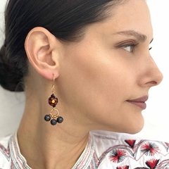 Aretes de cuentas pintadas - 5 - comprar en línea