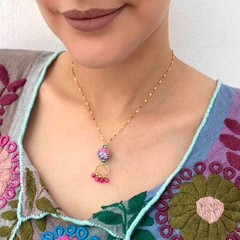 Collar de cuentas pintadas - 1 - comprar en línea