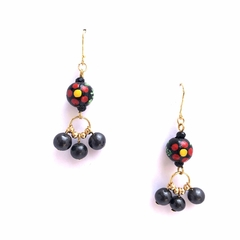 Aretes de cuentas pintadas - 5