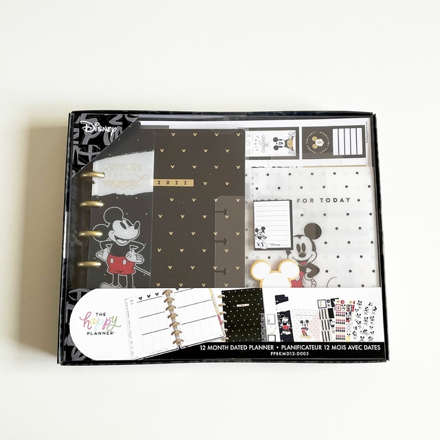 Mini Planner Box Kit 2022 Vertical Disney Mickey Mouse 12 Meses