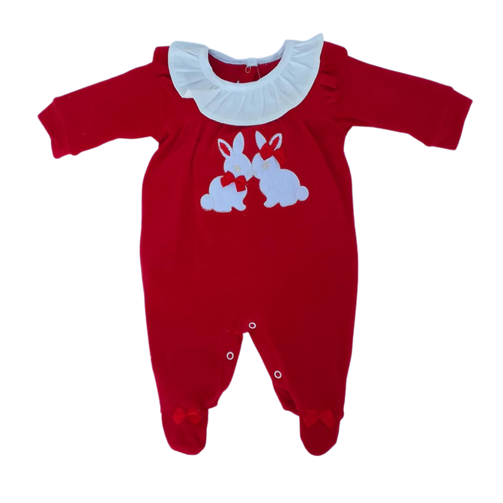 clipart de macacão de bebê vermelho. macacão de bebê fofo simples com  ilustração vetorial plana de