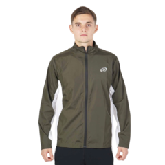 Campera Rompevientos Bullpadel Verde y Blanca