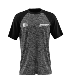 Remera Deportiva Side Glass Gris y Negra Bs As Padel Master