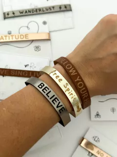 PULSERA FRASE CUERINA - DESDE 12 UNI POR