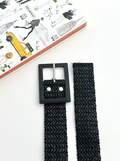 CINTURON RAFIA NEGRA COLORES - DESDE 12 UNI POR - PAW ACCESORIOS MAYORISTA