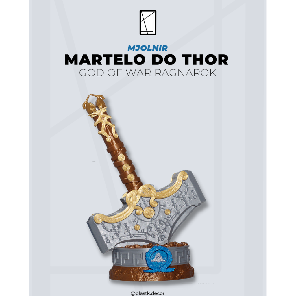 Mjornir/martelo Thor God Of War Ragnarok Cosplay - Corre Que Ta Baratinho