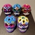 Craneos Calaveras Barro Con Hendidura de Flor Colores Vivos en internet