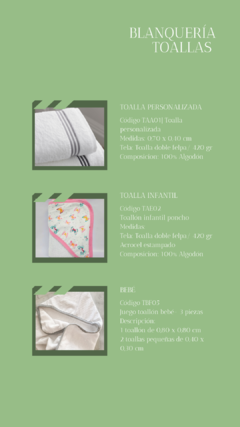 Juego de Toallas Bebé - comprar online