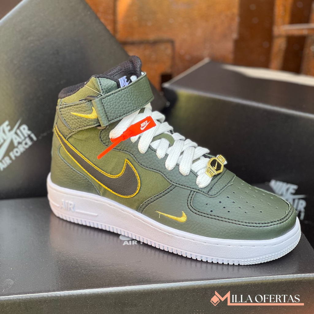 Bota Nk Air Force 1 Mid Lv8 Cano Alto Branco/Branco