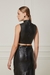 Cropped de Couro Gola Alta ANIMALE - comprar online