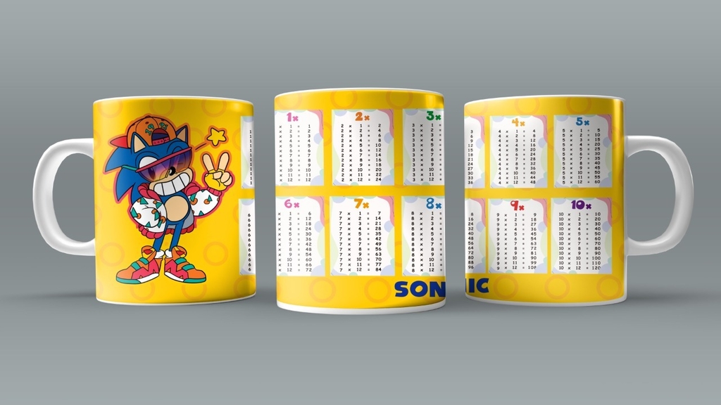 Taza tablas de multiplicar Sonic vibra shop