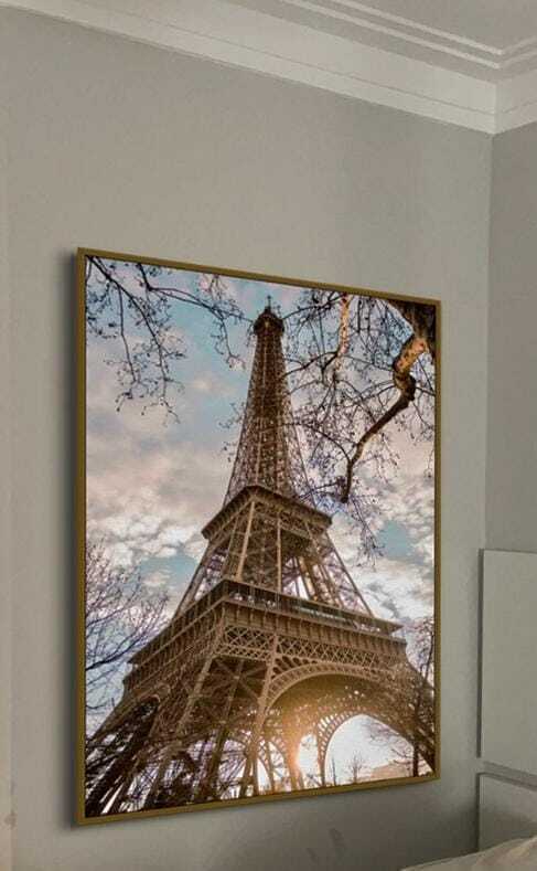 Quadro Decorativo Torre Eiffel Preto e Branco