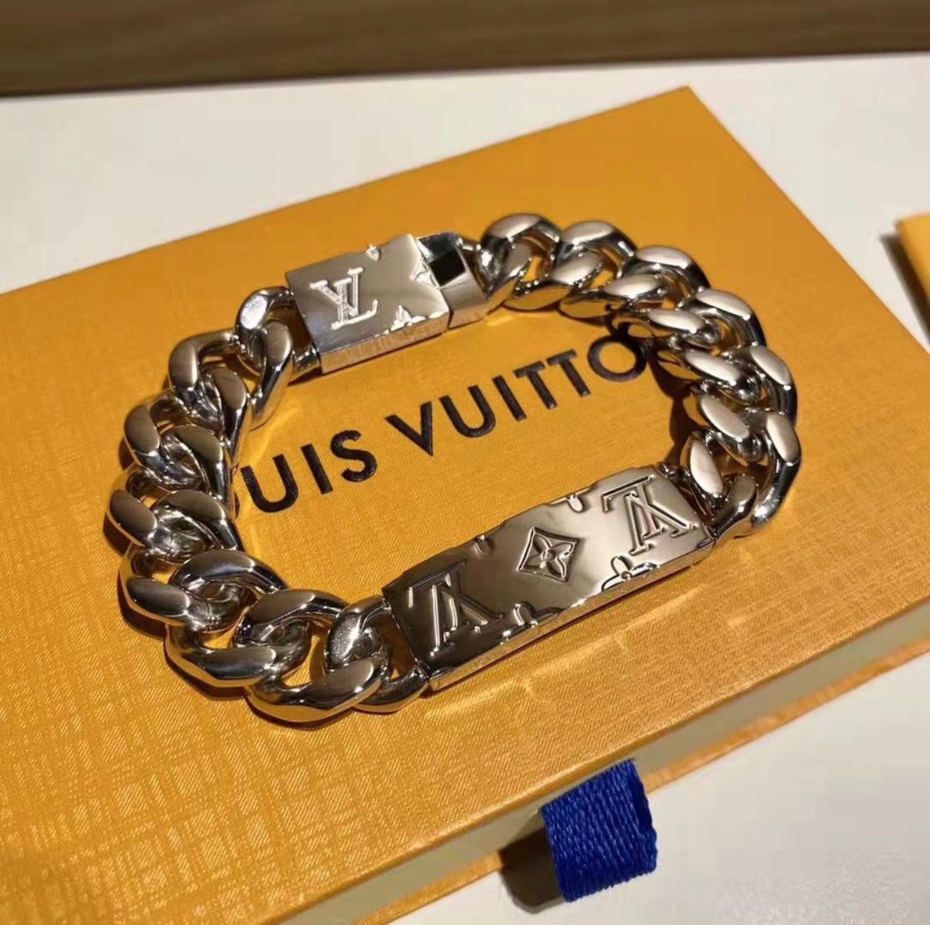 Réplica de Louis Vuitton Monogram Chain Bracelet M62486 Gold para