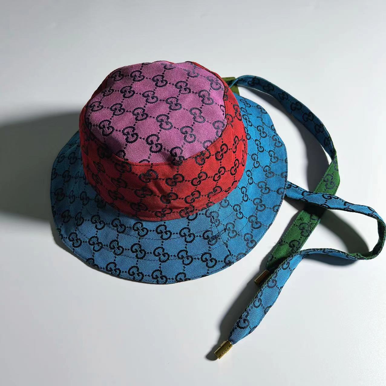 Blue GG-jacquard cotton-blend canvas bucket hat