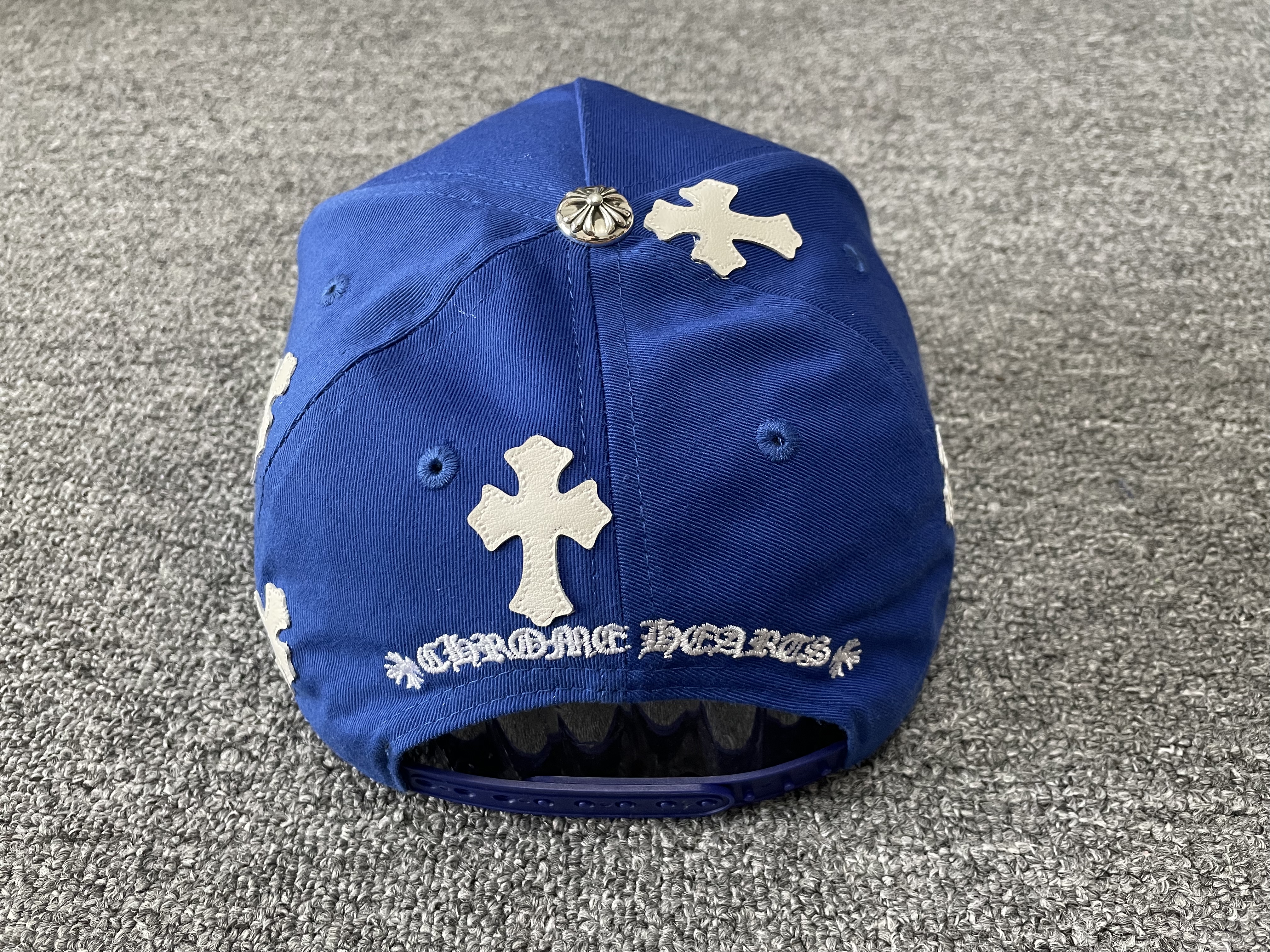 Buy Chrome Hearts Cross Patch Baseball Hat 'Blue' - 1383