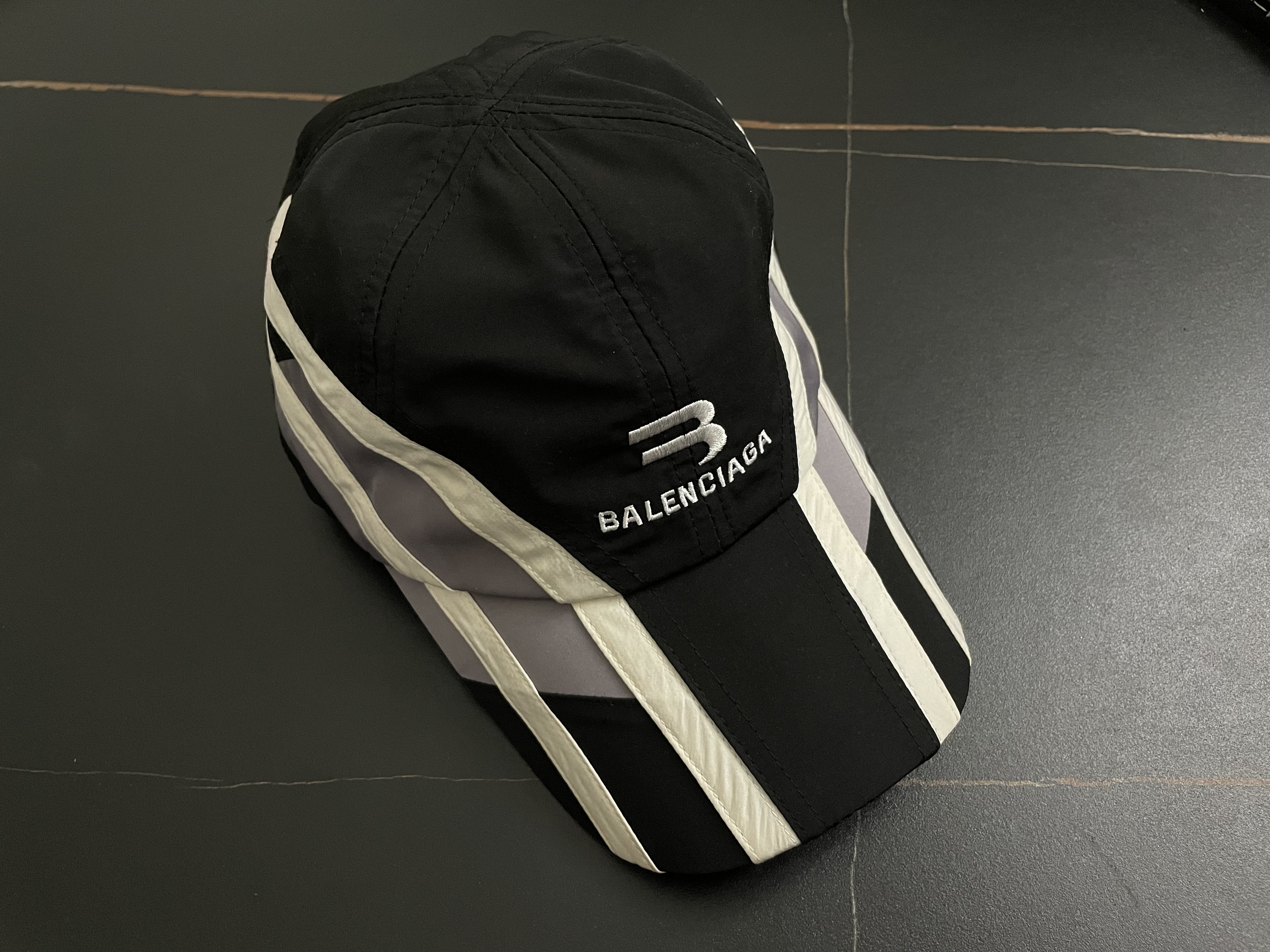 Balenciaga Tracksuit Striped Baseball Hat is key to style.
