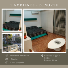 1 ambiente y medio - Barrio Norte en internet