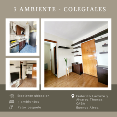 3 ambientes - Colegiales - comprar online