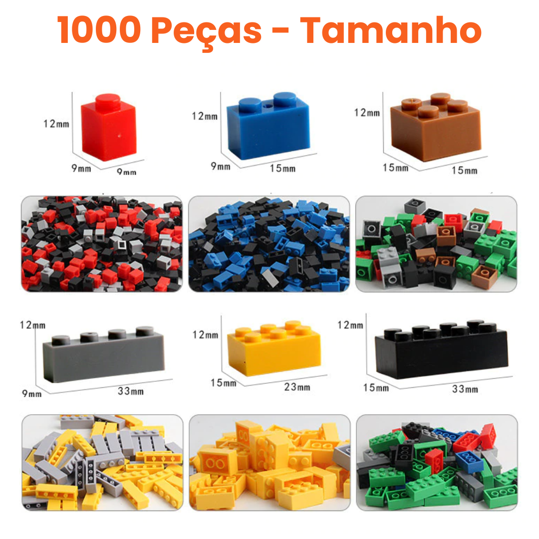 Brincando com as peças do Lego ou blocos para montar - Me põe na história