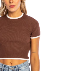 TOP RUSTY CHARIS CROP CONTRAST KNIT TOP en internet