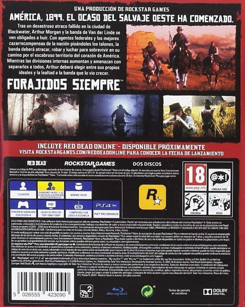 Red Dead Redemption 2, PlayStation 4 Standard Edition