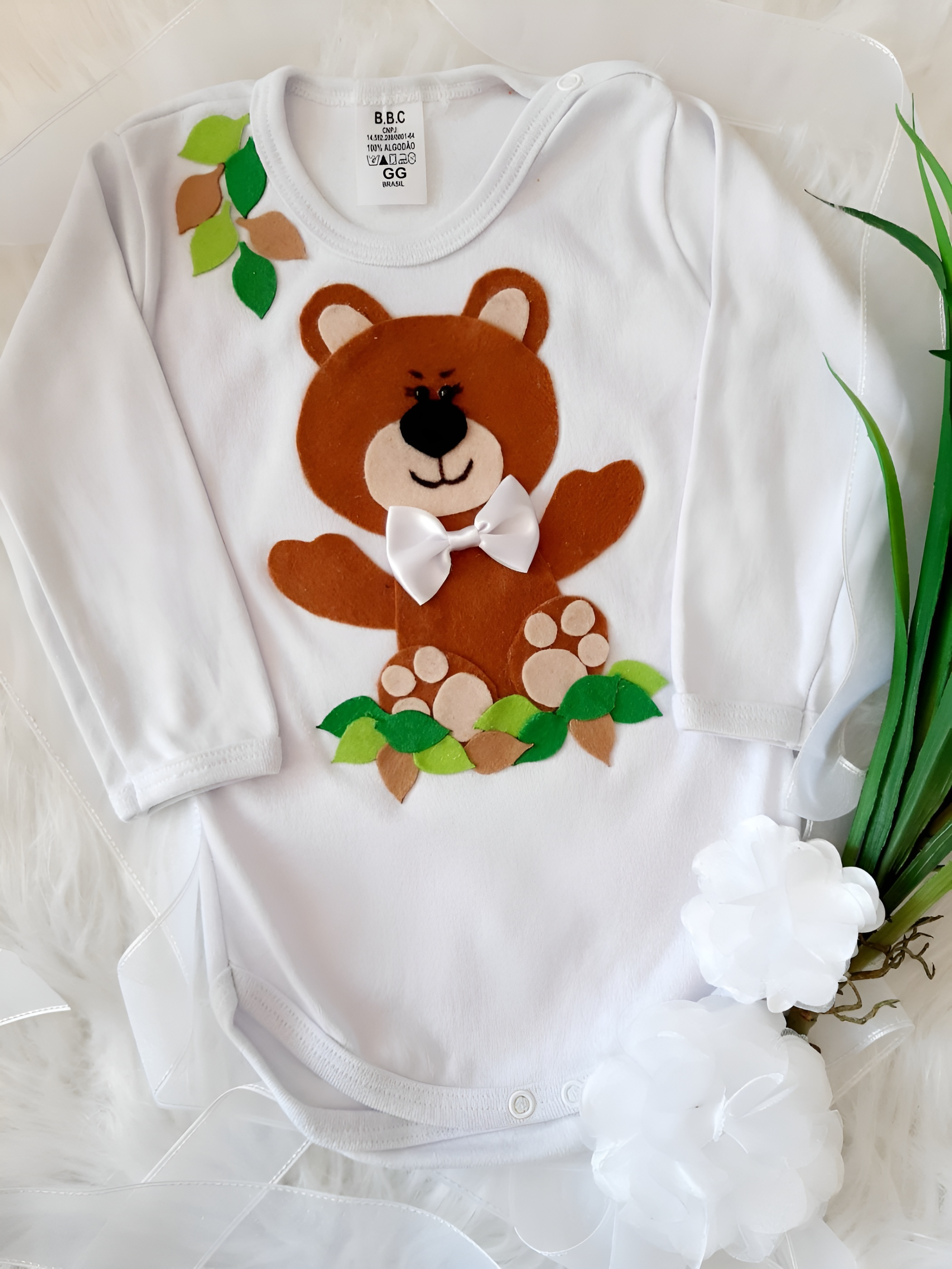 Body Bebê Personalizado Urso