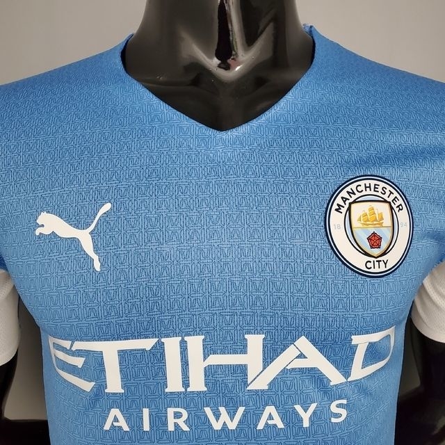 Camisa Manchester City Home 21/22 Jogador Masculina - Frete Grátis