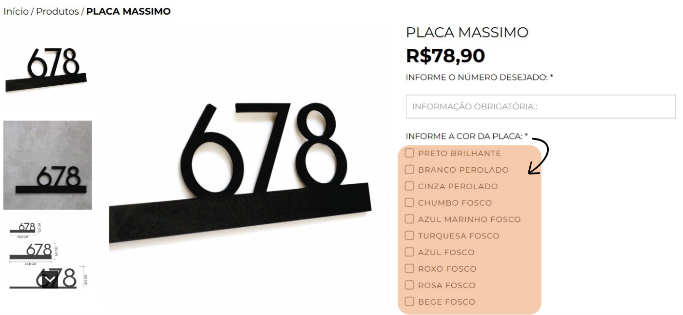 Numero de Identificação para casa '9' - Pequeno 18040