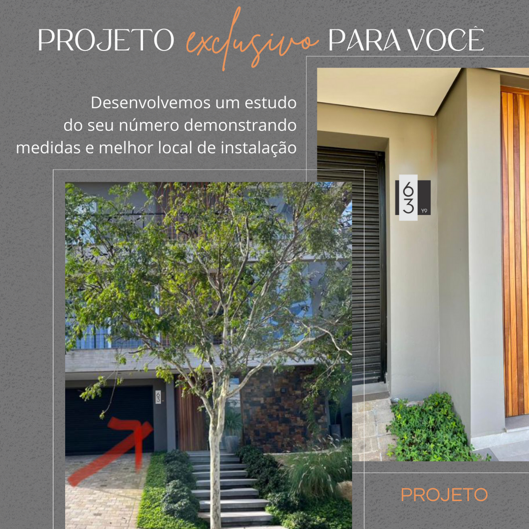 Número Residencial 145 mm abs Prata 6 - Bemfixa - Referência: 8885