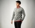 Sweater liso gris cuello redondo