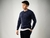 Sweater fantasia azul cuello redondo