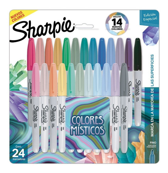 MARCADORES SHARPIE COLORES MISTICOS X24