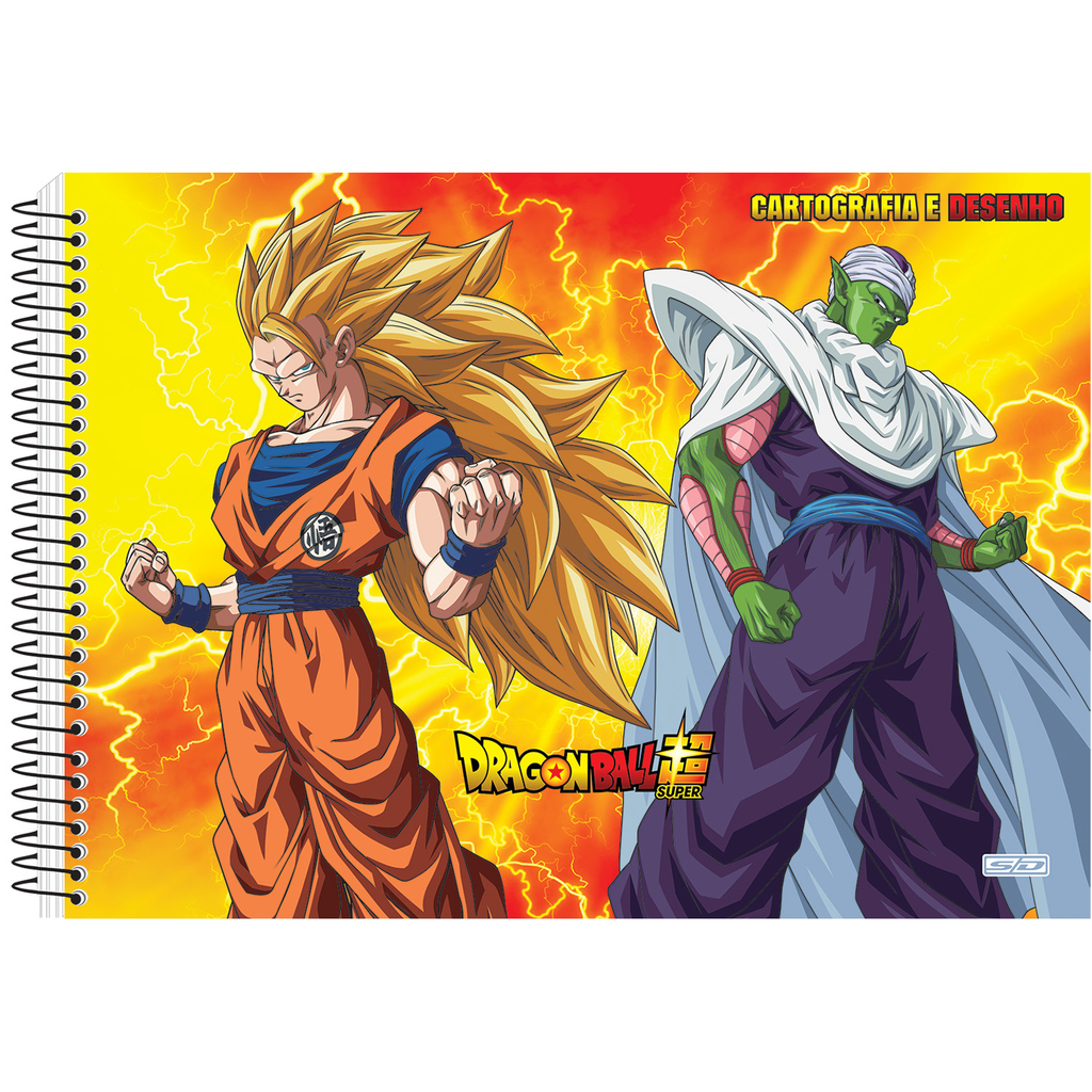 Caderno Dragon Ball Goku E Vegeta Cartografia e Desenho 60F - Shop Macrozao