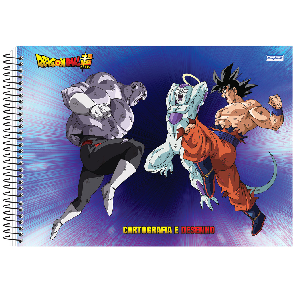 Caderno Cartografia e Desenho Capa Dura - Dragon Ball - 60 fls