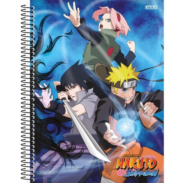 Caderno Capa Dura Naruto Hokage Espiral 1 Matéria Shippuden - São