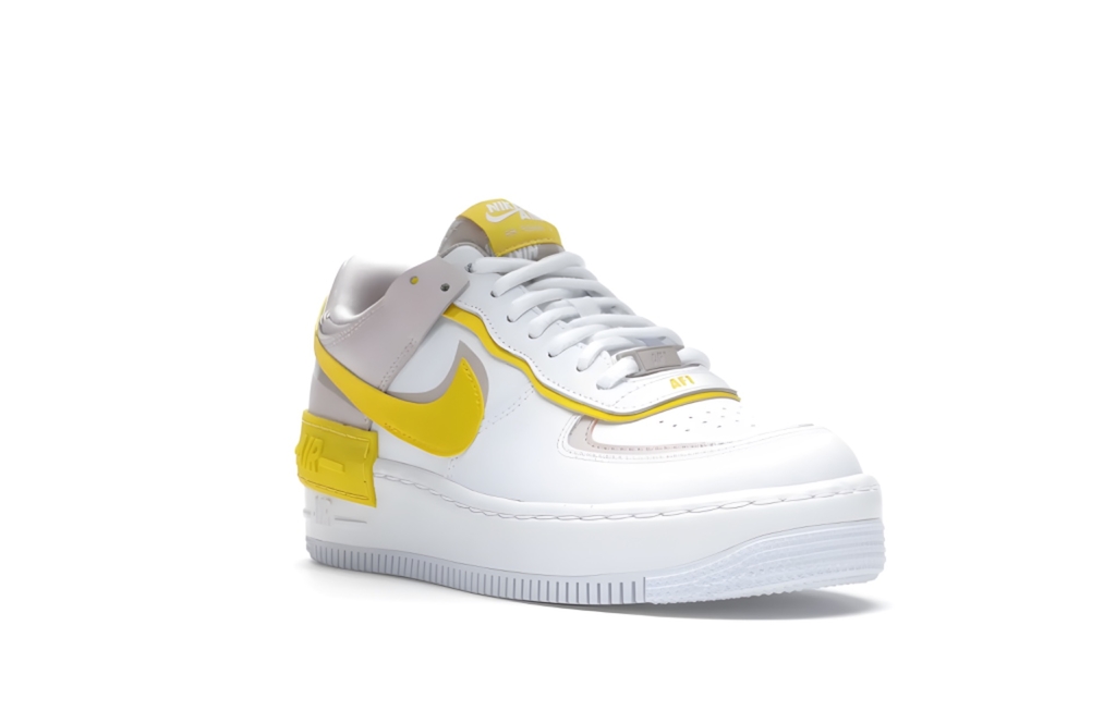 Nike Air Force 1 Low Shadow White Barely Rose Speed Yellow