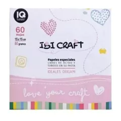 IBICRAFT PAPEL P/ORIGAMI 15X15 80GRS 60HJS 600850