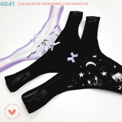 VI4041-Colaless de Microfibra Estampada con tul
