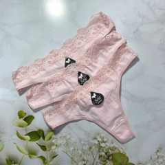 ROS837-Colaless de algodón & lycra con enaceje pack x 12 unidades