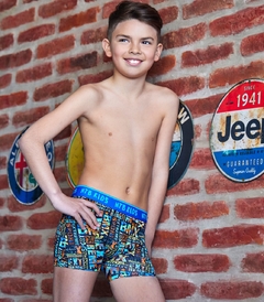 NA171-Boxer Juvenil de algodon lycra estampado y elastico