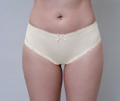 NTB737L-Culotte en Algodón Lycra Estampado con Puntilla