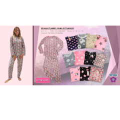 TE11-PIJAMAS FLANNEL DAMA ESTAMPADO