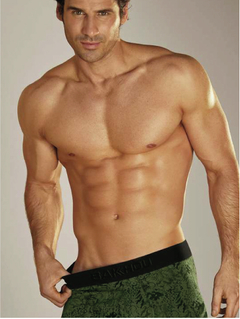 BA2036-Boxer algodón y lycra . Estampado Hojas Print - comprar online