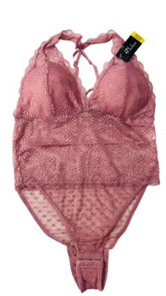 BDY102-Body de encaje & espalda cruzada - comprar online